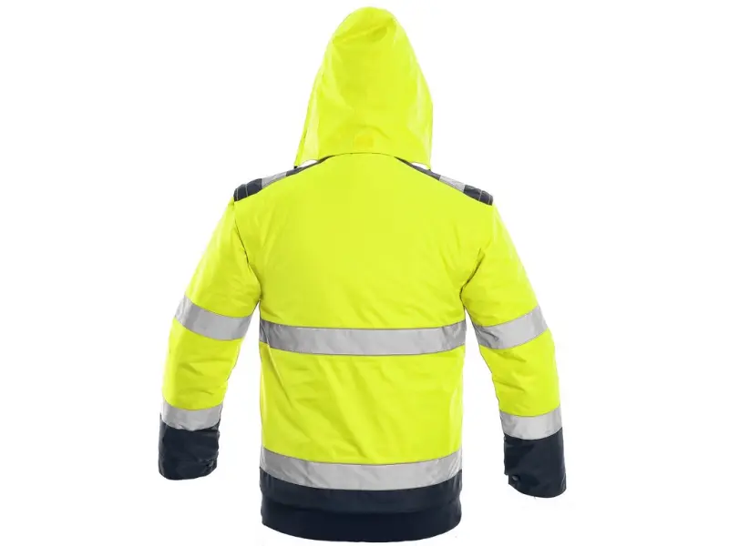 Bunda LUTON, výstražná, žluto-modrá, vel. S